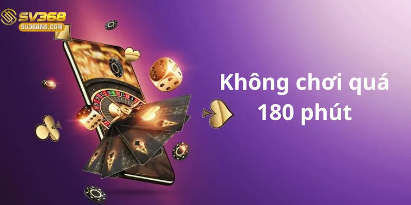 Thông báo nhắc nhở chơi có trách nhiệm trên hệ thống của nhà cái SV368.